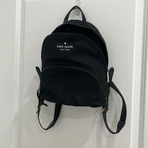 Black Kate spade mini backpack nylon and leather